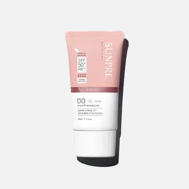 Kem Chống Nắng Màu Kem Nền Mona Frema SUNPRE DD Xtreme Sunscreen Foundation 50ml màu hồng